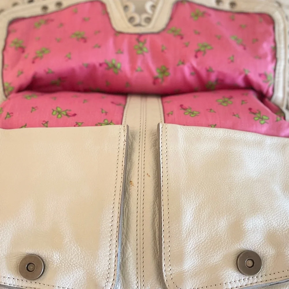 Betsy Johnson Genuine Leather with Studded Buckles Front Pockets Shoulder Bag π₯ - Picture 10 of 17